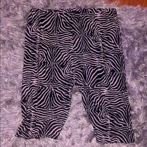 Zebra print biker shorts